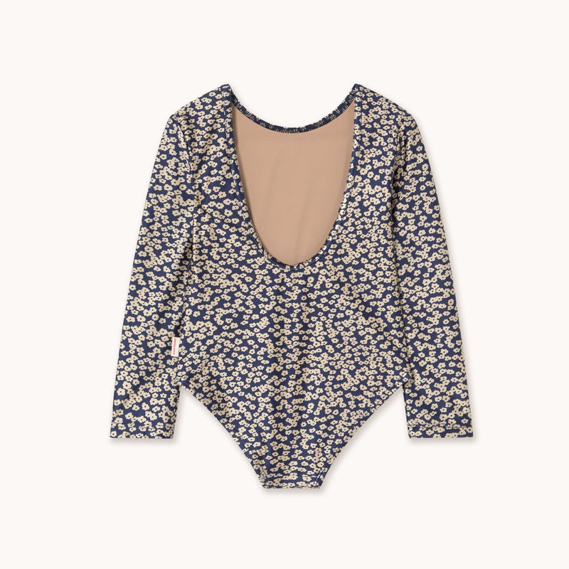 Tiny Cottons Small Flowers Shiny Body Navy