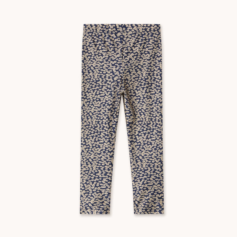 Tiny Cottons Small Flowers Shiny Pant Navy