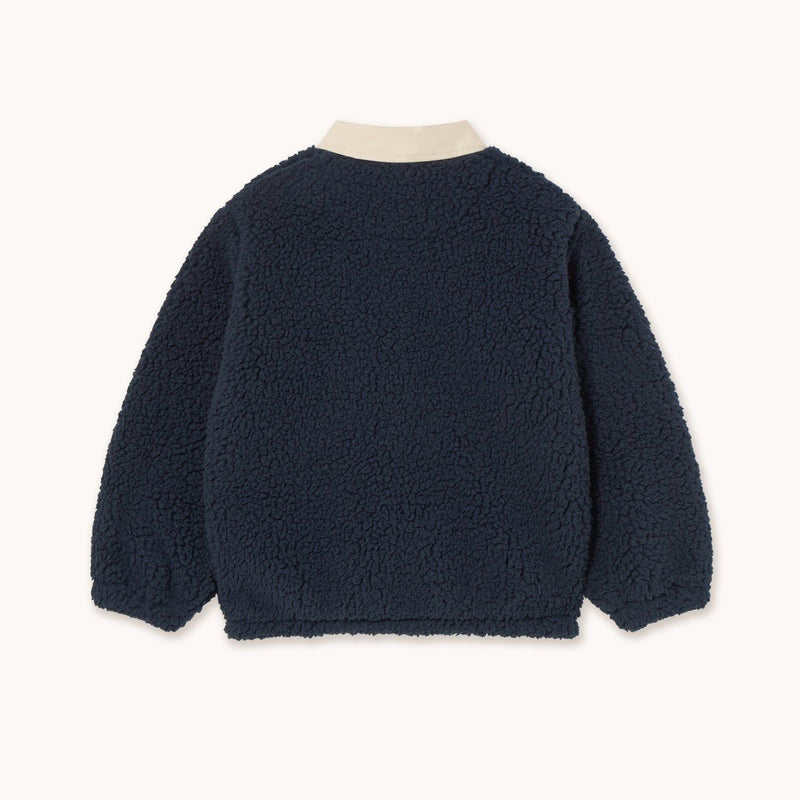 Tiny Cottons Sherpa Collar Sweatshirt Dark Blue
