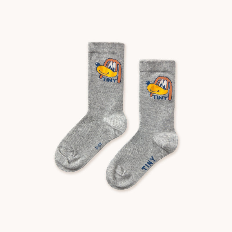 Tiny Cottons Dog Medium Socks Grey Heather