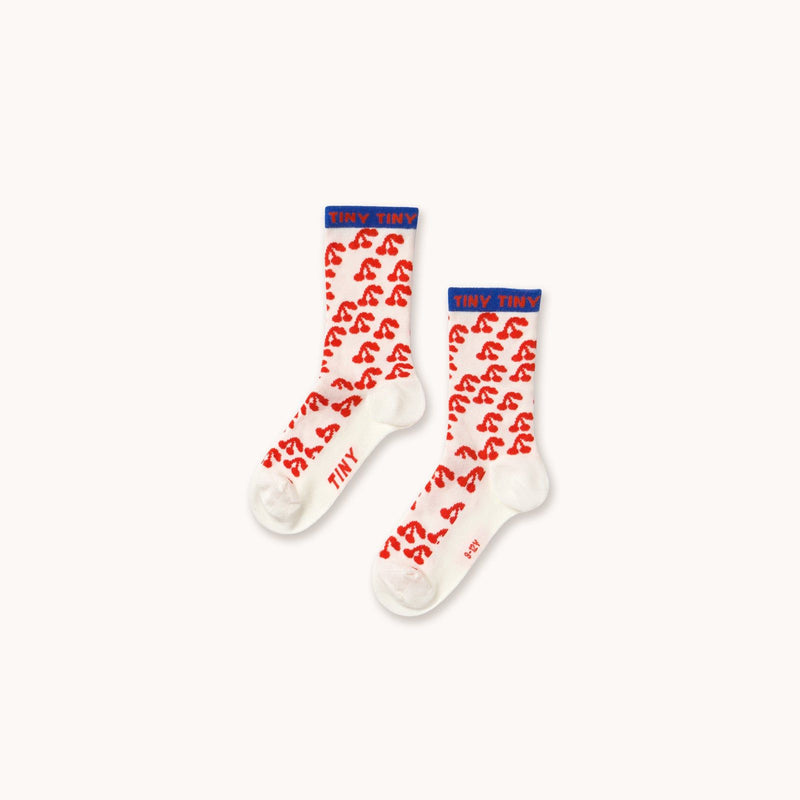 Tiny Cottons Cherries Medium Socks White