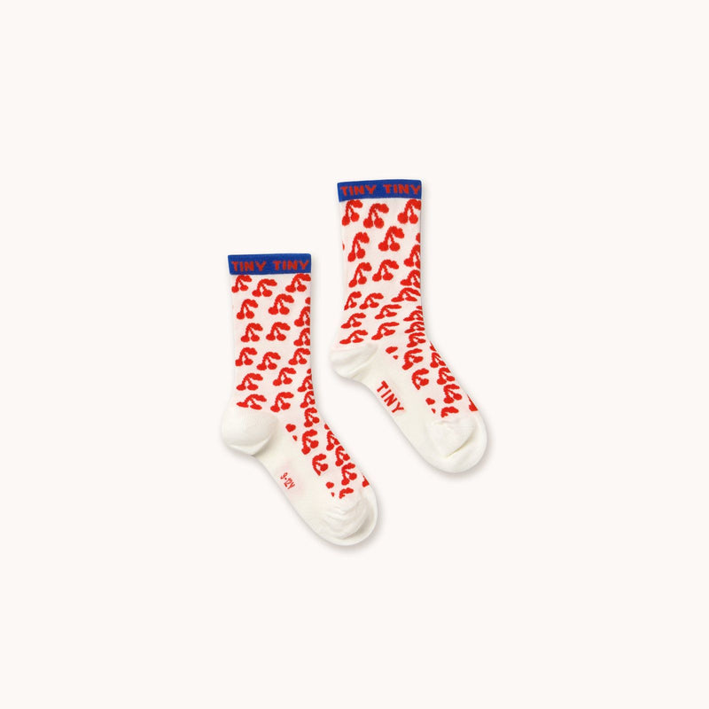 Tiny Cottons Cherries Medium Socks White