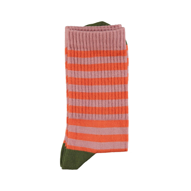 Piupiuchick Socks Pink & Orange Stripes