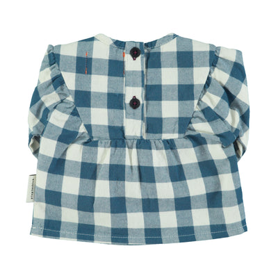 Piupiuchick Baby Blouse Blue & White Checkered
