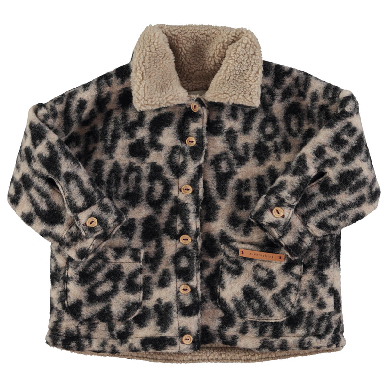 Piupiuchick Jacket Ecru With Animal Print