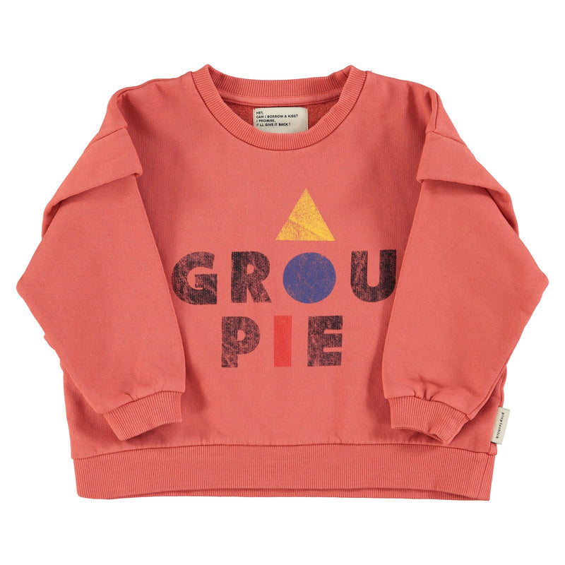 Piupiuchick Sweatshirt Pink With "groupie" Print