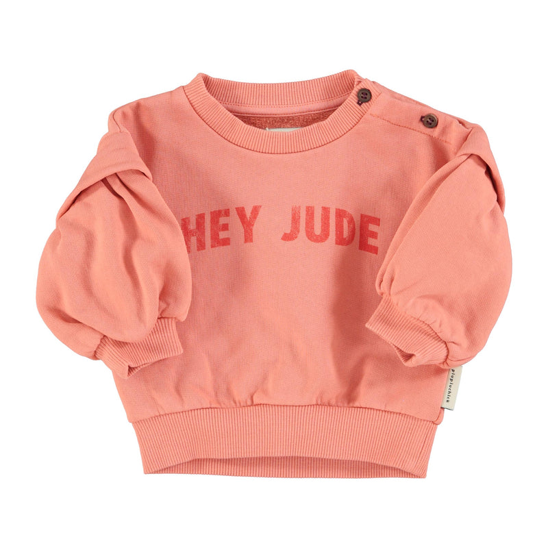 Piupiuchick Sweatshirt Pink With "hey jude" Print