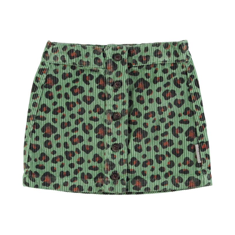 Piupiuchick Short Skirt Green With Animal Print