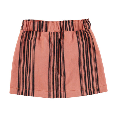Piupiuchick Short Skirt Pink With Black Stripes
