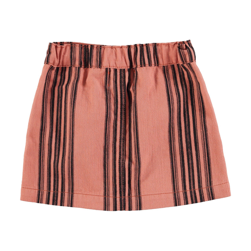 Piupiuchick Short Skirt Pink With Black Stripes