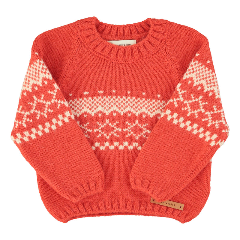 Piupiuchick Jacquard Sweater Red
