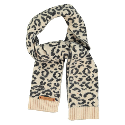 Piupiuchick Knitted Scarf Light Pink With Animal Print