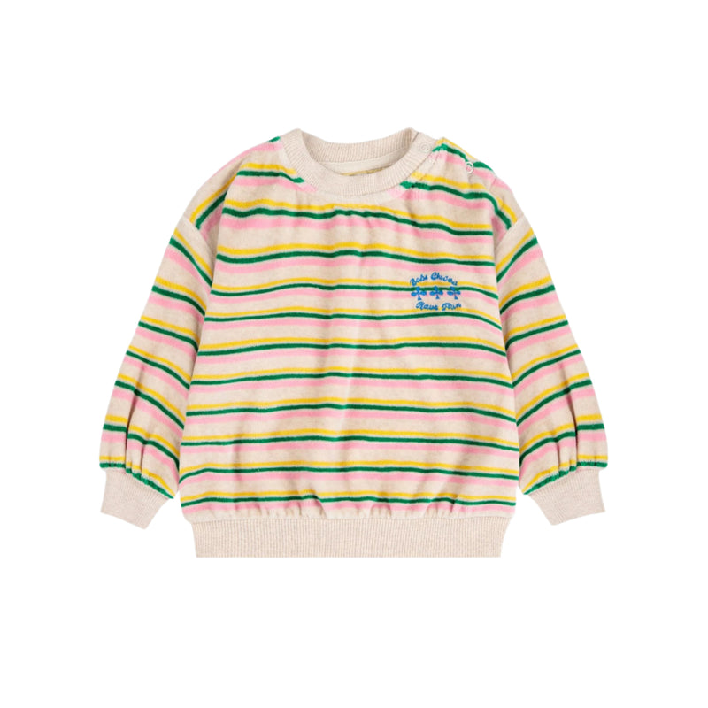 Bobo Choses Baby Have Fun Striped Sweatshirt