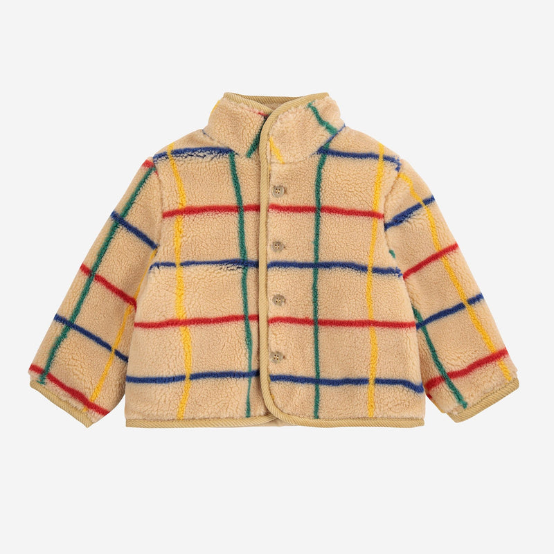 Bobo Choses Baby Stripe Color Sheepskin Jacket