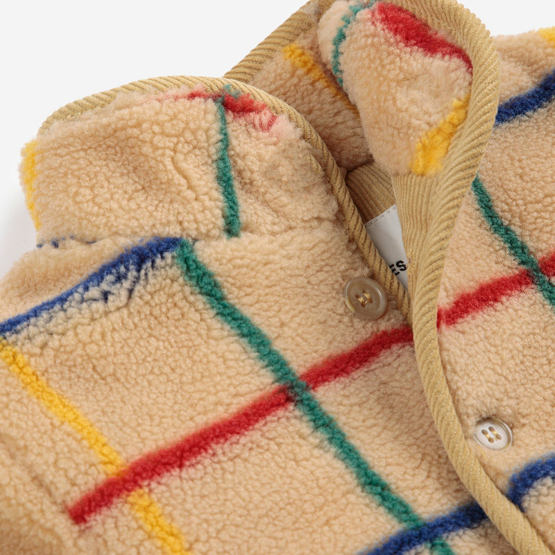 Bobo Choses Baby Stripe Color Sheepskin Jacket