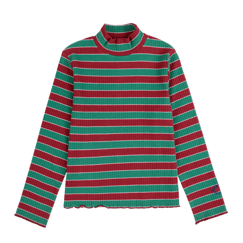 Bobo Choses Multicolor Stripes Turtle Neck T-shirt