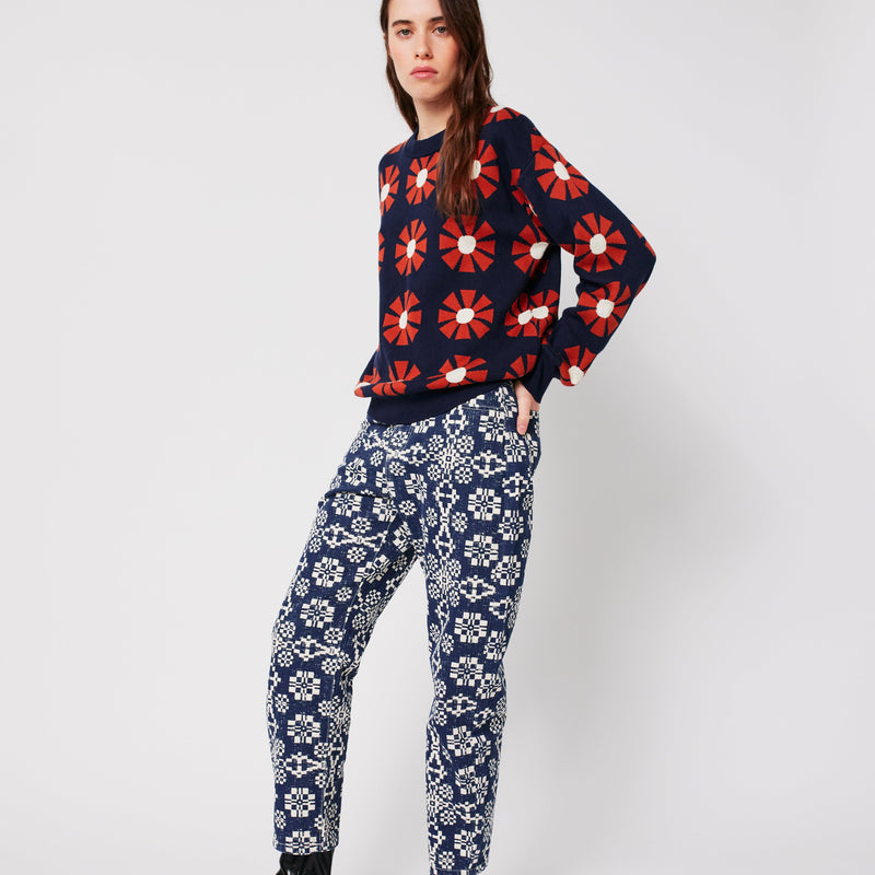Bobo Choses ADULT Flower Jacquard Relaxed Jumper