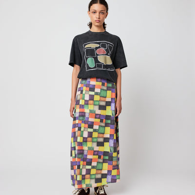 Bobo Choses ADULT Rainbow plaid patterns modal skirt