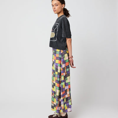Bobo Choses ADULT Rainbow plaid patterns modal skirt
