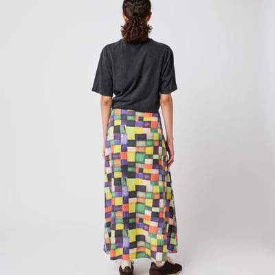 Bobo Choses ADULT Rainbow plaid patterns modal skirt