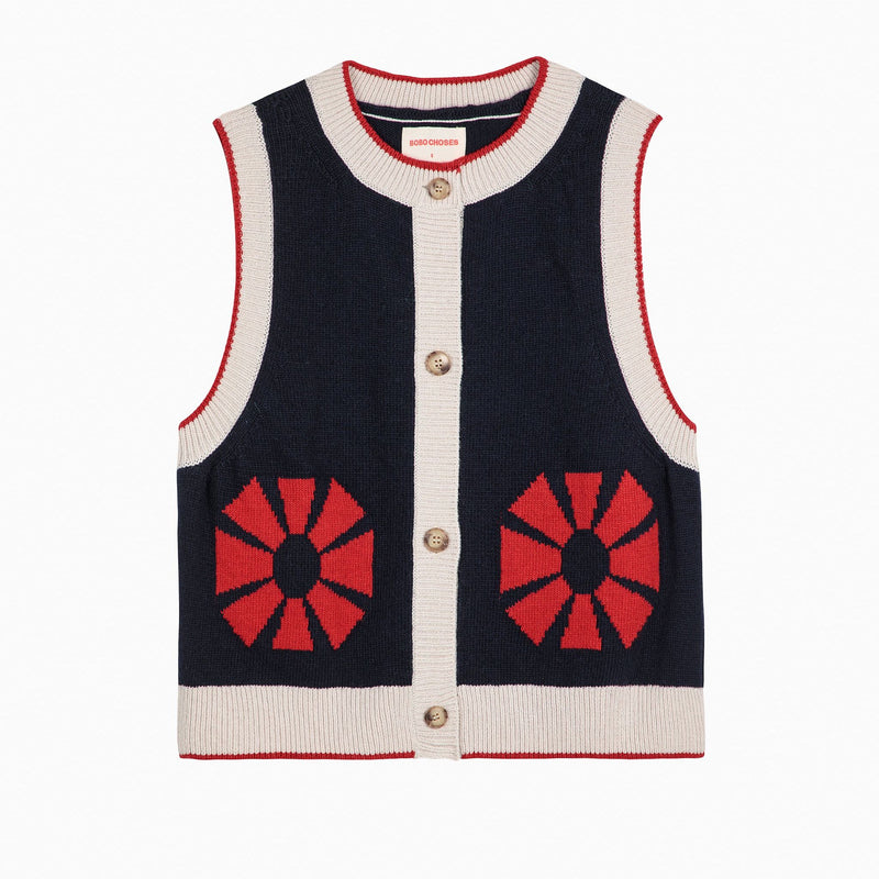 Bobo Choses ADULT Flower Knitted Vest