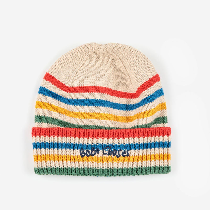 Bobo Choses Tic Tac Toe Knitted Striped Beanie