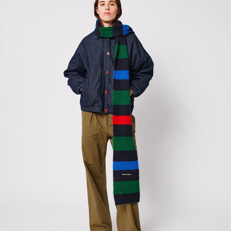Bobo Choses ADULT Striped Knitted Scarf