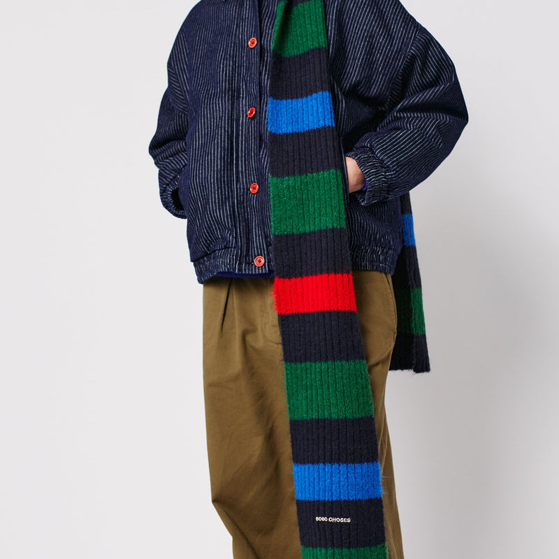 Bobo Choses ADULT Striped Knitted Scarf