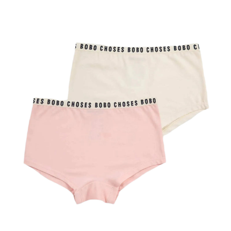 Bobo Choses Panties Set Pink and White