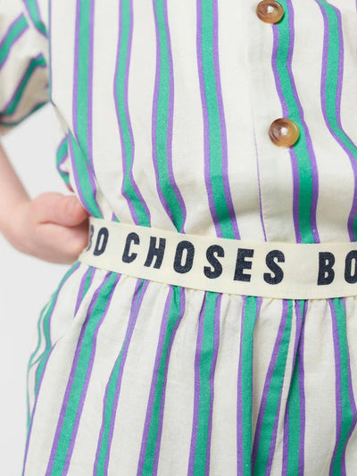 Bobo Choses Green Stripes Loungewear Woven Set