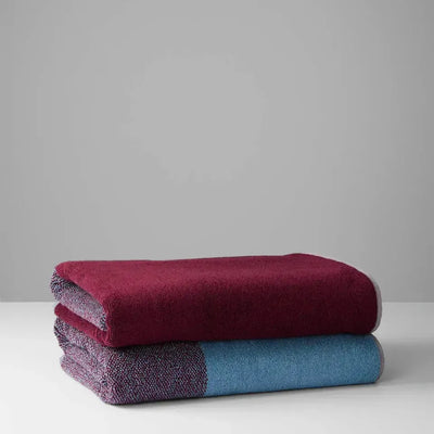 Suite702 Badhanddoeken Set Blend Sky Blue/Bordeaux
