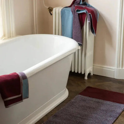 Suite702 Badhanddoeken Set Blend Sky Blue/Bordeaux
