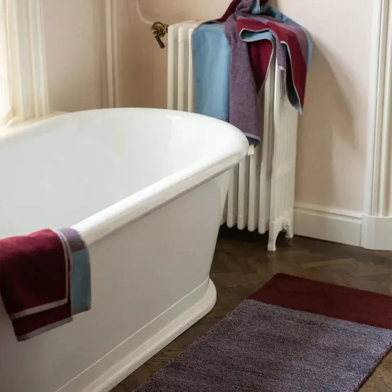 Suite702 Badhanddoeken Set Blend Sky Blue/Bordeaux