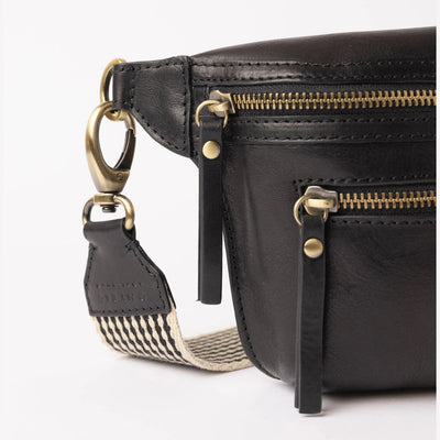 O My Bag Beck's Bum Bag Black Stromboli Leather