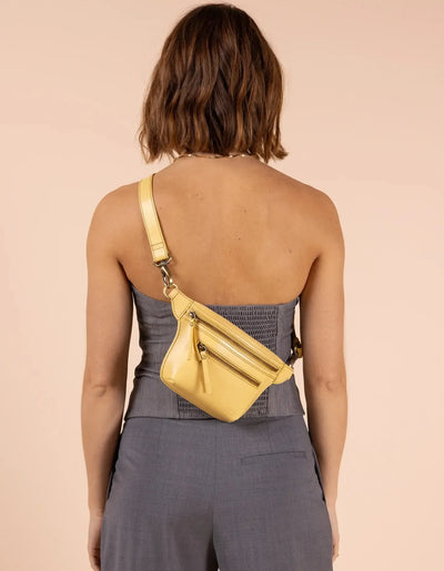 O My Bag Beck's Bum Bag Butter Yellow classic Leather
