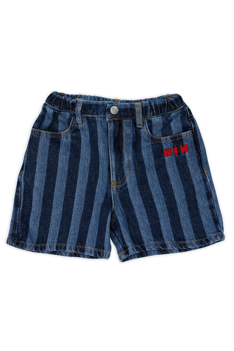 Wander & Wonder Striped Denim Shorts