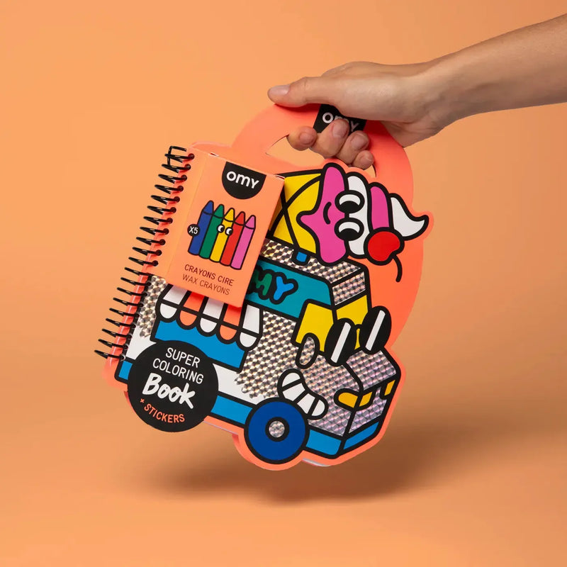 OMY Super Coloring & Stickers Book Yummy