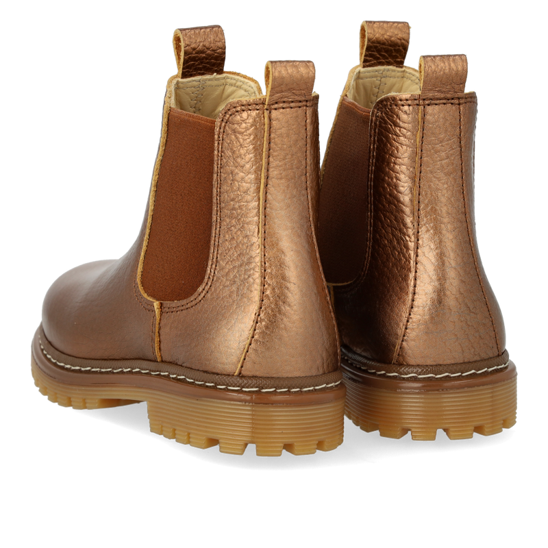 Angulus Chunky Chelsea Boot Bronze/Shiny Cognac