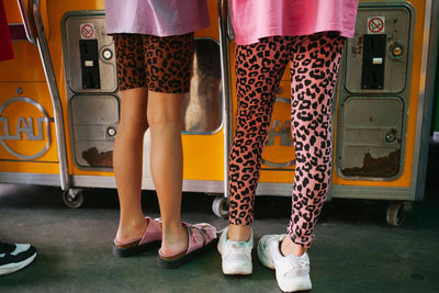 Daily Brat Pants leopard Old Rose
