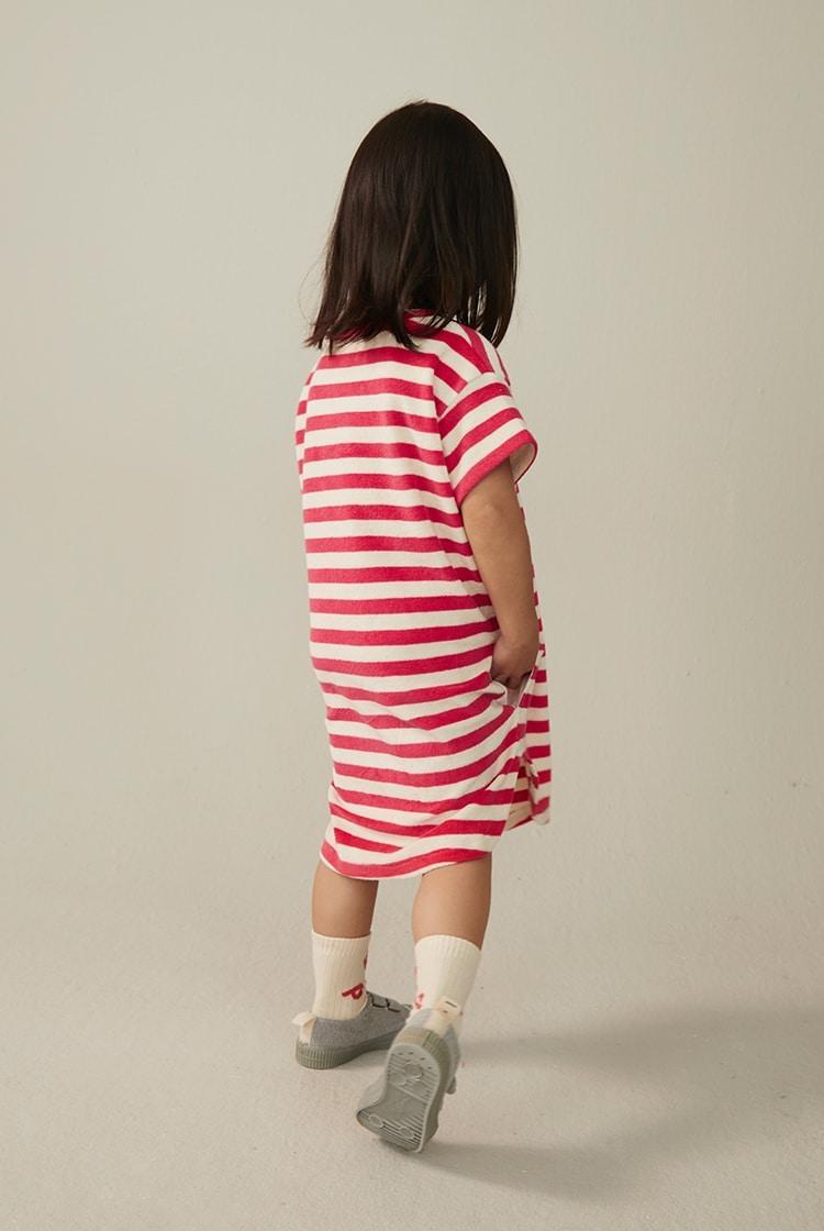 Gray Label POP Terry Oversized Tee Dress Cherry/ Cream