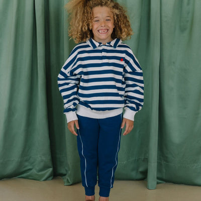 We Are Kids Sweat Polo Blue Stripes