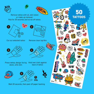 OMY Temporary Tattoos Surf&Skate
