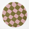 A World of Craft Felt Chess Seat Pad Light Pink Green Yellow