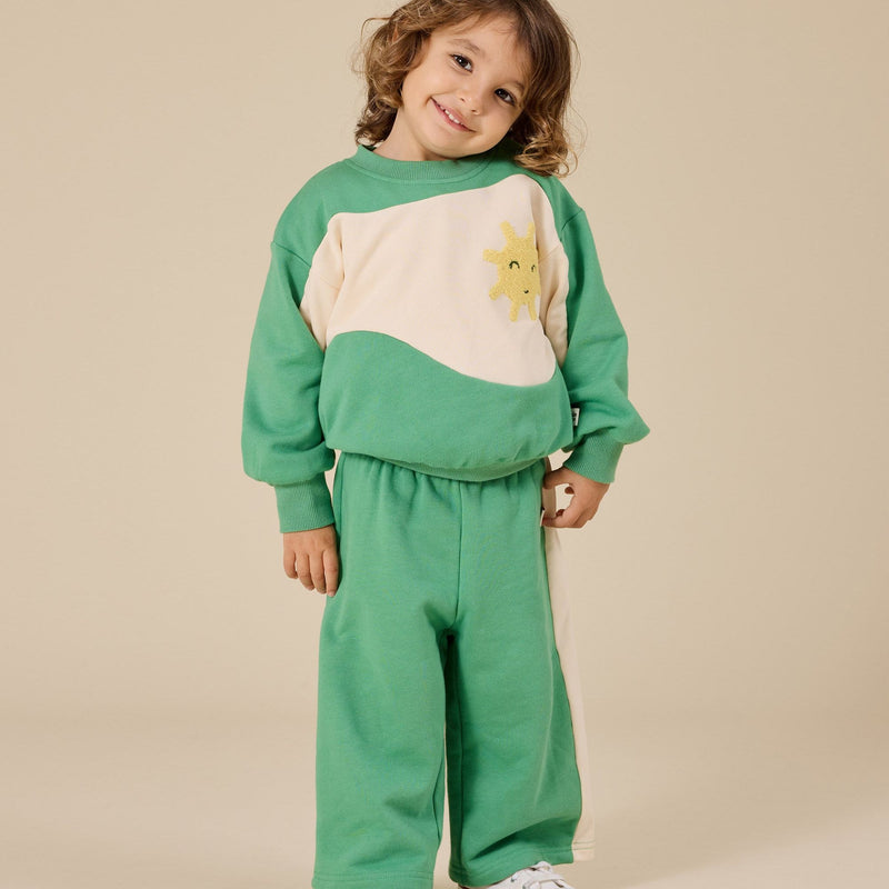 Goldie + Ace BABY Sunshine Piped Panel Sweatshirt