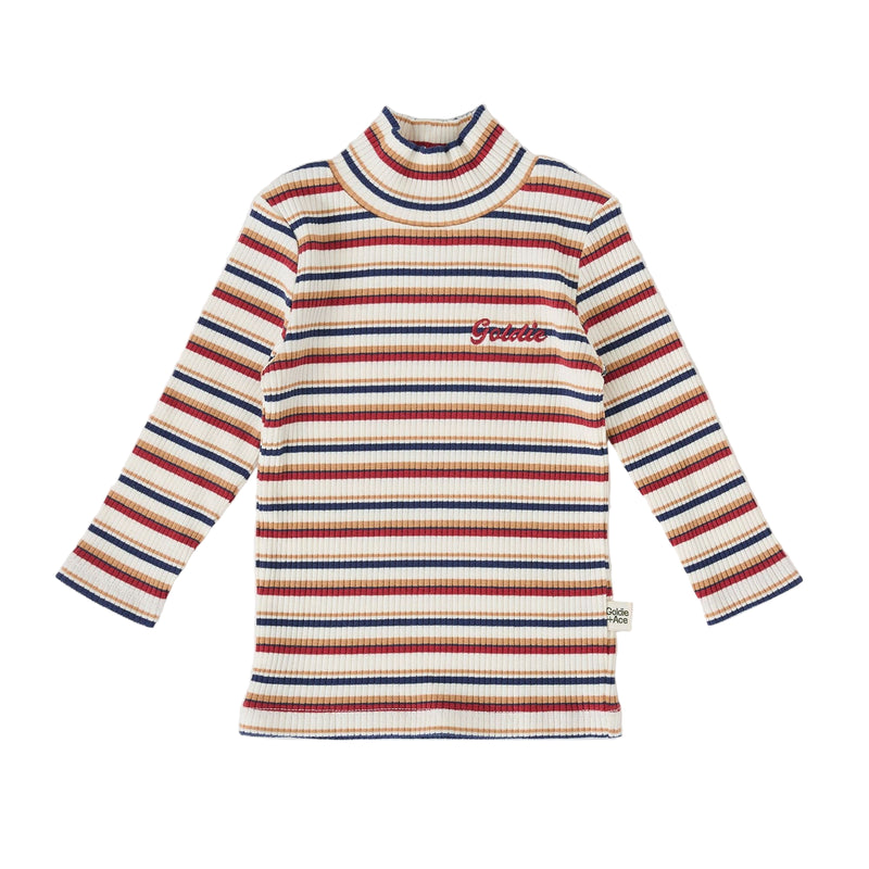 Goldie + Ace Embroidered Rib Skivvy Outback Stripe
