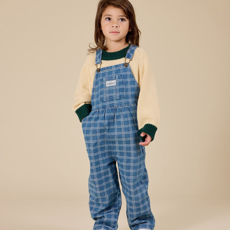 Goldie + Ace Austin Denim Check Overalls