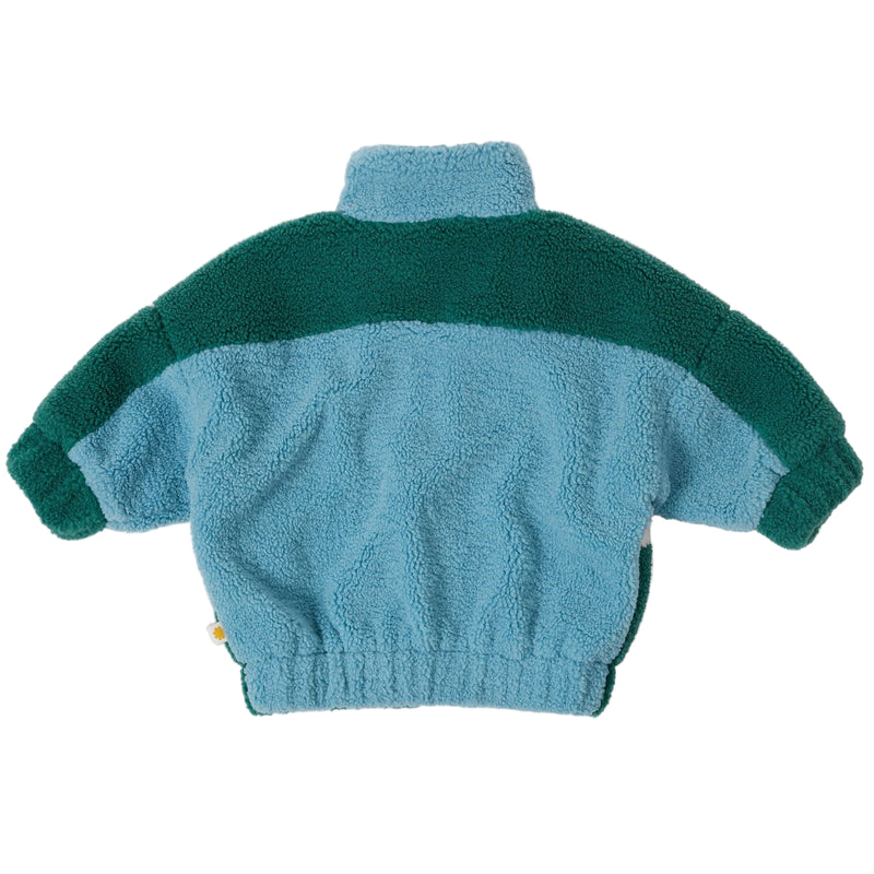 Goldie + Ace Frankie Sherpa Jacket Teal/Cream/Dark Jade