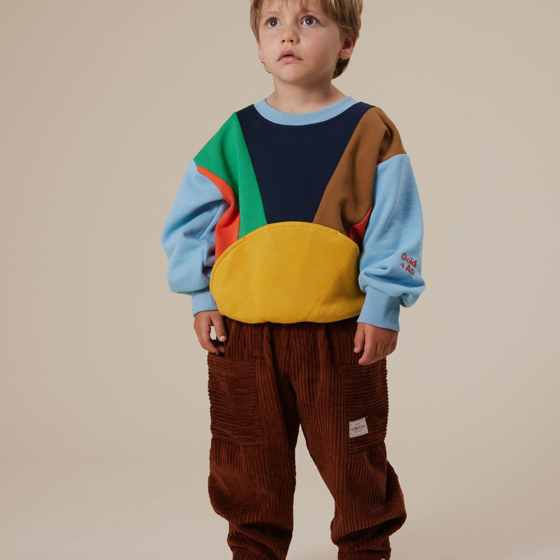 Goldie + Ace Kit Corduroy Pocket Pant Chocolate