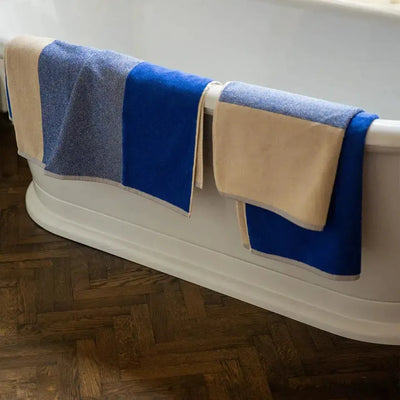 Suite702 Handdoeken Set Blend Cobalt Blue/Ecru