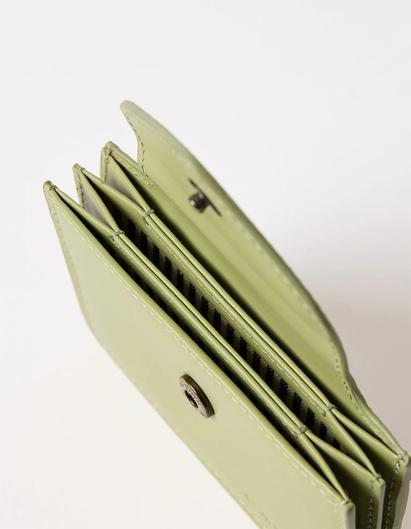 O My Bag Harmonica Wallet Tea Green Classic Leather